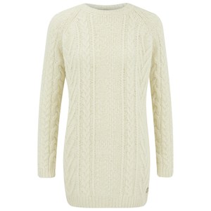 Barbour Women's Kirkby Cable Crew Jumper - Vanilla