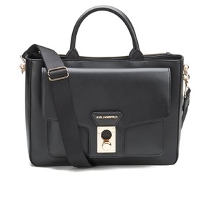 Karl Lagerfeld Women's K/Pin Closure Tote Bag - Black