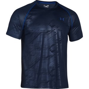 Under Armour Men's Tech Patterned Short Sleeve T-Shirt - Academy Grey