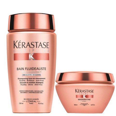 Kérastase Discipline Bain Fluidealiste Sulfur Free (250ml) and Maskeratine (200ml)