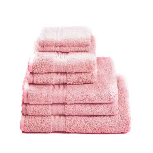 Restmor 100% Egyptian Cotton 7 Piece Supreme Towel Bale Set ( 500gsm) - Pink: Image 01