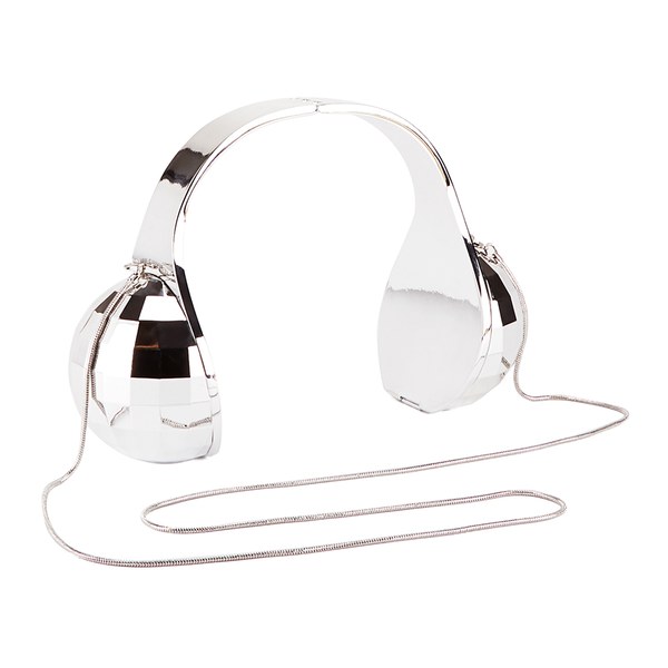 Lulu Guinness Women's Perspex Headphones Cross Body -  Silver: Image 11