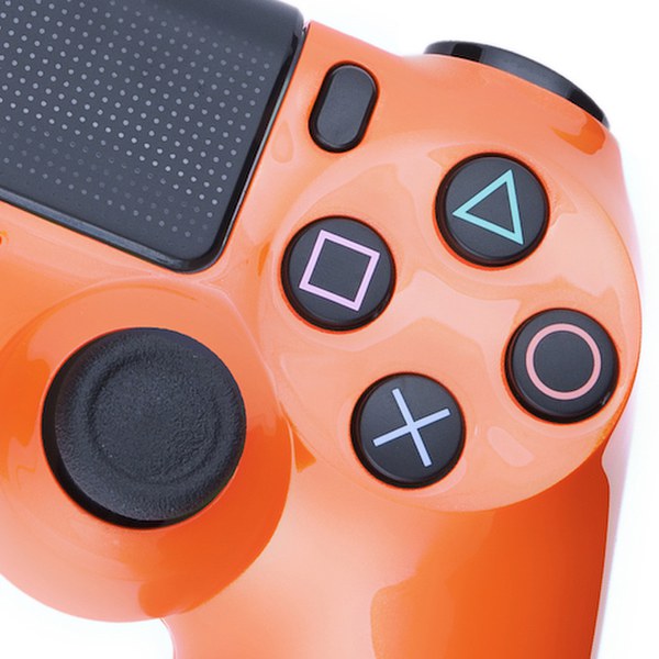PlayStation DualShock 4 Custom Controller Gloss Orange Games Accessories