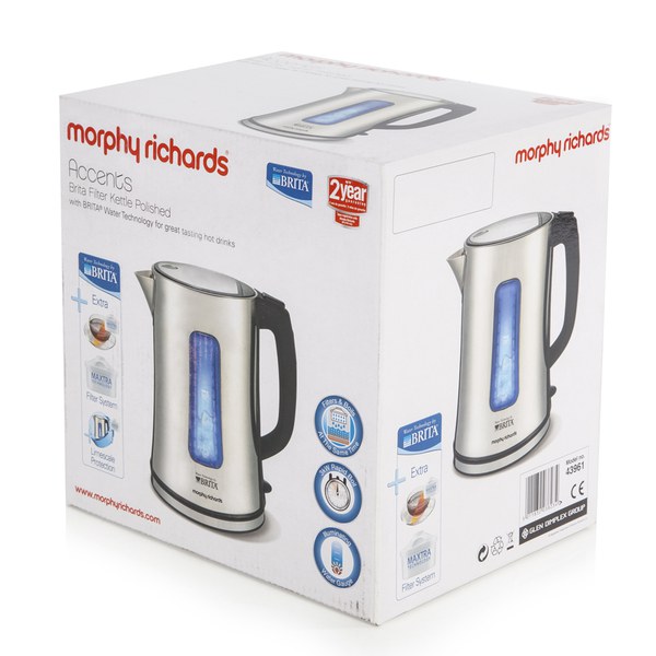 Morphy Richards Brita Accents Kettle Polished Stainless Steel