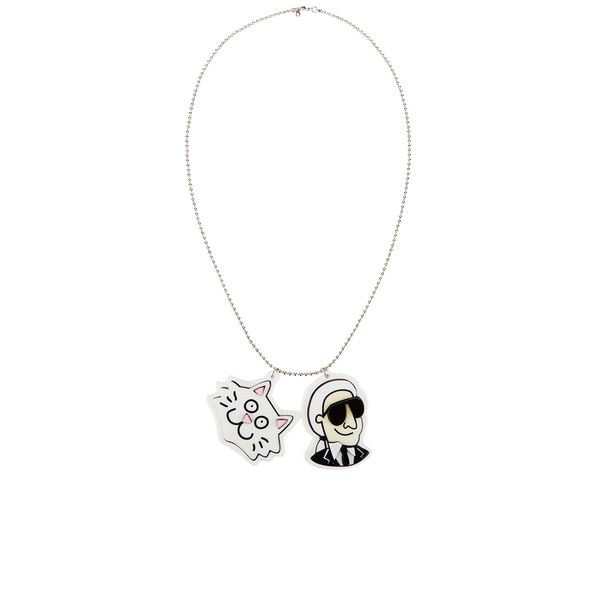 Tiffany Cooper for Karl Lagerfeld Women's TC Karl Palm Necklace - Black: Image 01