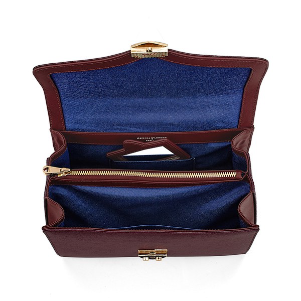 Aspinal of London Women's Mayfair Bag - Burgundy Saffiano: Image 21