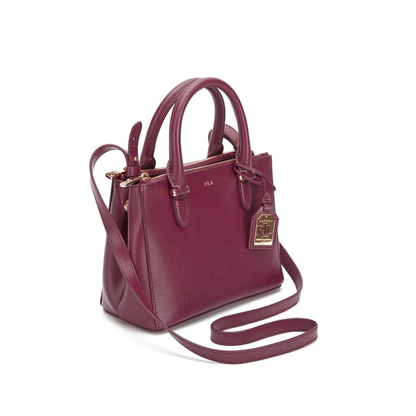 Lauren Ralph Lauren Women's Newbury Mini Double Zip Satchel Rosewood