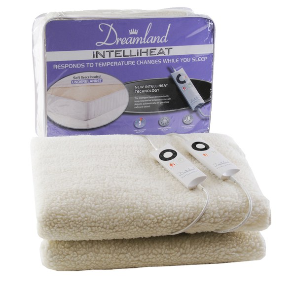 Dreamland 16214 Intelliheat Soft Fleece Dual Control Electric Under Blanket King IWOOT Dreamland 16214 Intelliheat Soft Fleece Dual Control Electric Under Blanket King IWOOT
