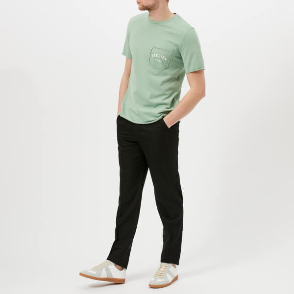 maison margiela men"s mako cotton pocket t-shirt