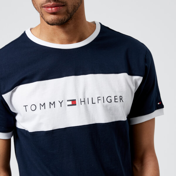 tommy hilfiger men"s chest logo t-shirt - navy