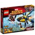 Launch into battle against the Sakaaran&rsquo;s Necrocraft in the awesome Starblaster and help Star-Lord to escape with the orb! Place the Nova officer in the cockpit and launch into the sky. Fold back the wings for high-speed pursuit mode and then flip them up to activate arrest mode. Use the space blasters and boot thrusters of Star-Lord to outwit the enemy and protect the priceless orb! Includes 3 minifigures with assorted weapons and accessories: Star-Lord, the Sakaaran and a Nova officer.    Includes 3 minifigures with assorted weapons and accessories: Star-Lord, the Sakaaran and a Nova officer   Starblaster spaceship features an opening cockpit, 2 flick missiles and adjustable wings for pursuit or arrest mode   Necrocraft features an opening cockpit and adjustable wings   Also includes the invaluable orb!   Weapons include 3 space blasters   Accessories include boot thrusters and handcuffs   Star-Lord in his iconic suit and Nova officer minifigures are exclusive to this set   Plae the Nova officer in the cockpit and take to the skies   Fold back the Starblaster&rsquo;s wings for pursuit mode   Target the Necrocraft with the flick missiles   Help Star-Lord keep the orb safe from the evil Sakaaran   Starblaster measures over 2&rdquo; (6cm) high, 7&rdquo; (20cm) long and 3&rdquo; (8cm) wide in pursuit mode and over 9&rdquo; (25cm) high, 4&rdquo; (12cm) long and 9&rdquo; (25cm) wide in arrest mode   Necrocraft measures over 1&rdquo; (4cm) high, 3&rdquo; (9cm) long and 3&rdquo; (9cm) wide