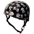 Kiddimoto's funky helmet designs are based upon the iconic looks of the popular BMX Dirt helmets. Our helmets are stylish  practical and multifunctional  helping to keep your child safe on their outdoor adventures. This eye-catching retro design is very appealing and also makes your child easier to spot out and about.    Two sizes for ages 2 to Adult  Glossy black with 'skullz' design  Ideal for Kiddimoto balance-biking  cycling  BMXing  skating and skateboarding  11 vents to keep little heads cool  Rear adjustment wheel to ensure a snug fit (small and medium size only)  Lightweight inner shell with foam pads for comfort and fit  Adjustable straps and quick release buckle  Injection moulded ABS hard plastic  Meets CE/EN1078  ASTM F 1447  ANSI Z90-4  CPSC   AS-NZS 2063 bicycle helmet standards  1 year guarantee    Sizes:    Small: 48-53cm Age 2-5  Medium: 53-58cm Age 4-Adult