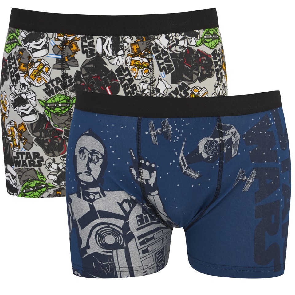Star Wars Men's 2 Pack Boxers Grey Mens Underwear