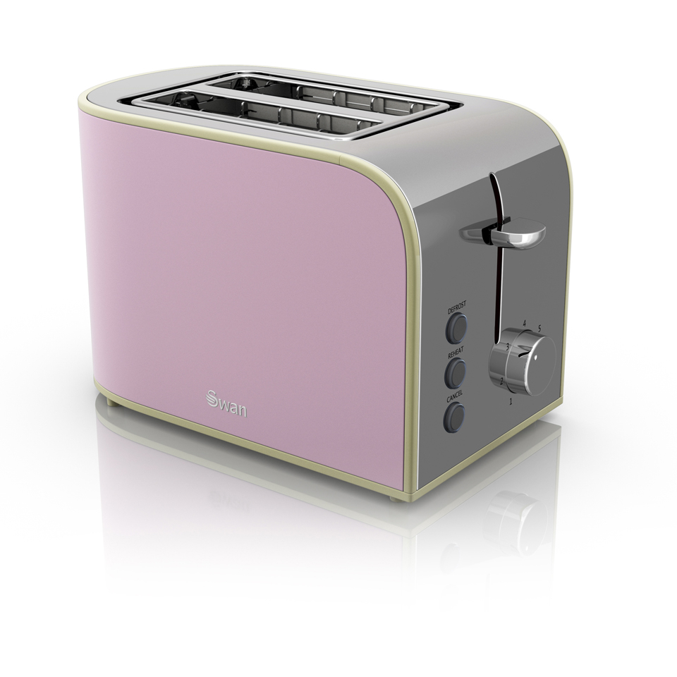 Swan ST17020PN 2 Slice Retro Toaster Pink IWOOT