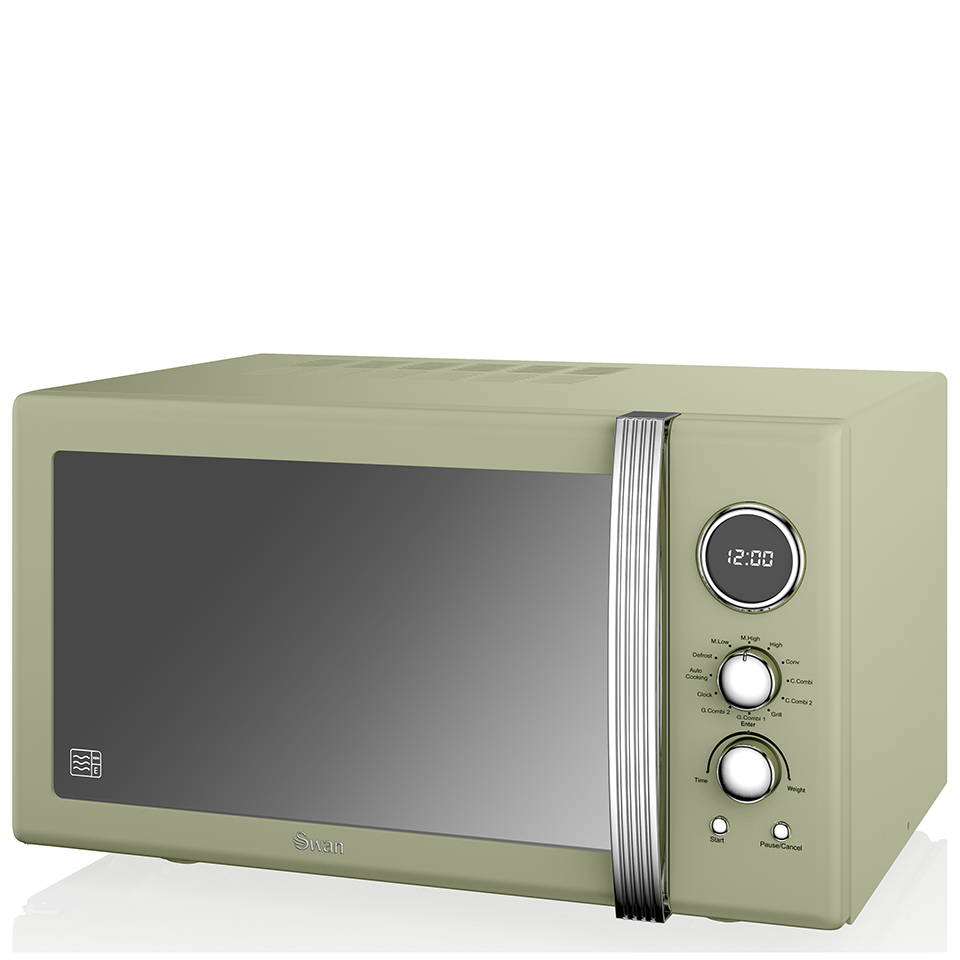 Swan Retro 25L Digital Combi Microwave with Grill Green IWOOT