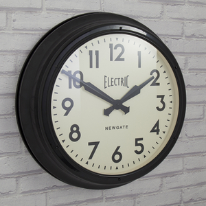 NEWGATE GIANT ELECTRIC WALL CLOCK - BLACK