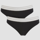 MP Ženske Essentials tanga gaćice - crne (dva para) - XS