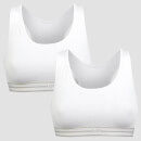 MP Women's Essentials Bralette - White (2 Pack) - XS