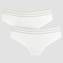 MP Women's Essentials Hipster - White (2 Pack) - XS