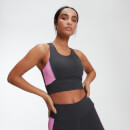 MP Women's Power Longline Crop Top - Slate