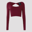 MP Women's Power Mesh Long Sleeve Top - Oxblood - S