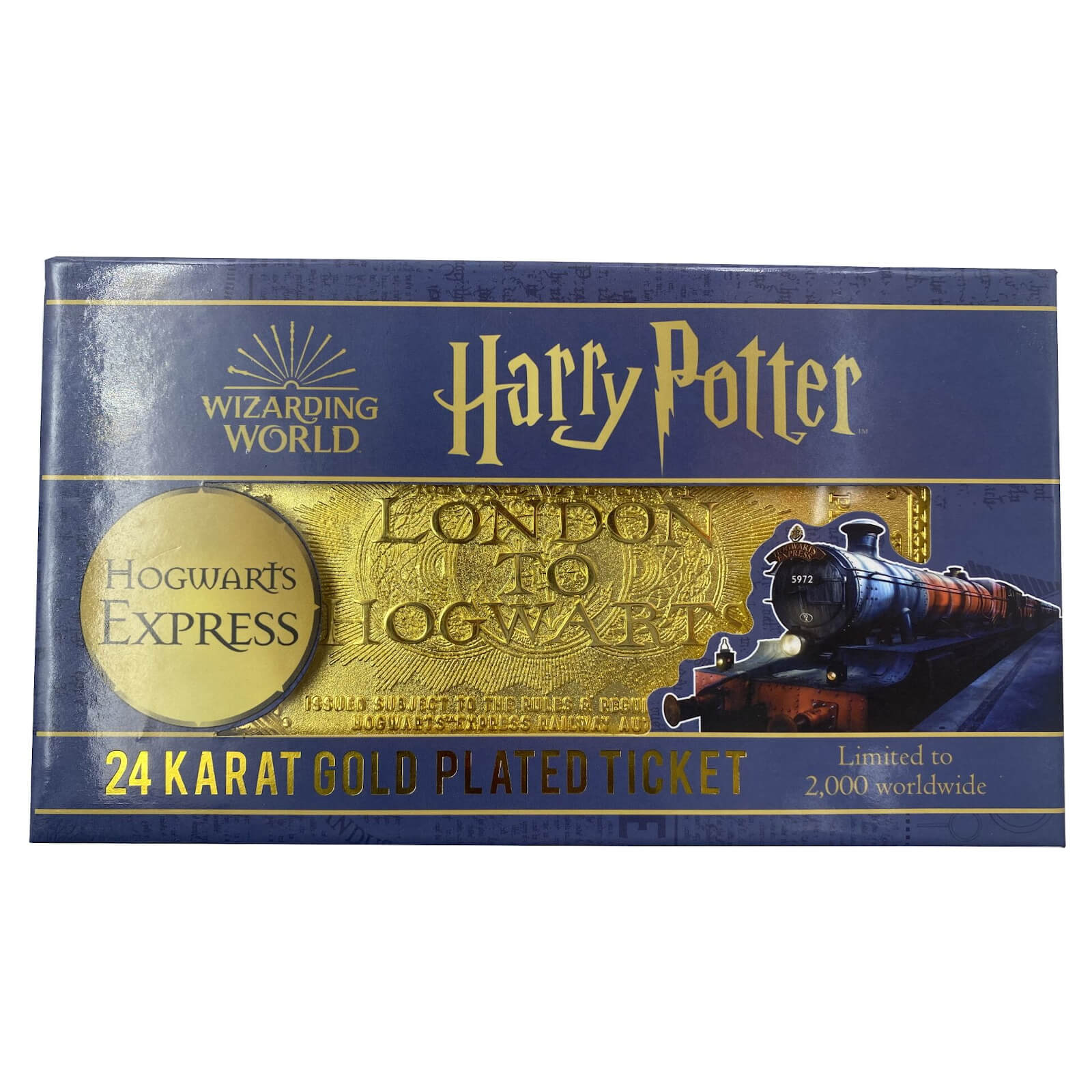 Harry Potter 24k Gold Plated Hogwarts Express Ticket Limited Edition Replica Zavvi Exclusive Merchandise Zavvi Uk