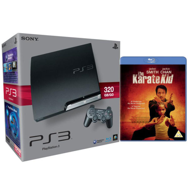 Playstation 3 Ps3 Slim 3gb Console Bundle Includes Karate Kid 10 Blu Ray Games Consoles Zavvi Us