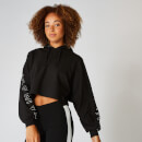 Icon Cropped Hoodie - Svart