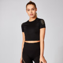 Shape Seamless Short-Sleeve Crop Topppi - Musta
