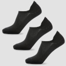 MP Women's Essentials Ankle Socks - Black (3 Pack) - UK 7-9