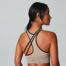 MP Contrast Rib Seamless Sports Bra - Sesame/Black - XS
