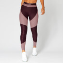 MP Women's Metallic Panelled Leggings - Malbec - XS