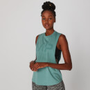 Logo-Tanktop mit tiefem Armausschnitt – Blau