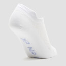 MP Women's Essentials Ankle Socks (3 Pack) White/Neon  - UK 3-6