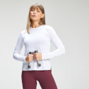 MP Damen Power Ultra Langarm T-Shirt — Weiß/Wolke - XS