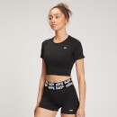 T-Shirt Cropped de Manga Curta Curve para Senhora da MP - Preto - L