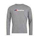 Men's Organic Big Logo Long Sleeve T-Shirt - Dark Grey Men's Organic Big Logo Long Sleeve T-Shirt - Dark Grey