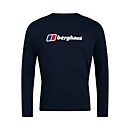 Men's Organic Big Logo Long Sleeve T-Shirt - Blue Men's Organic Big Logo Long Sleeve T-Shirt - Blue
