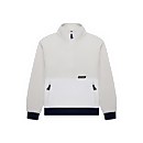 Unisex Polar Fleece 90 Half Zip Fleece - Grey / Natural Unisex Polar Fleece 90 Half Zip Fleece - Grey / Natural