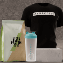 Vegan Protein Starter Pack - Black T-Shirt - XS - Unflavoured