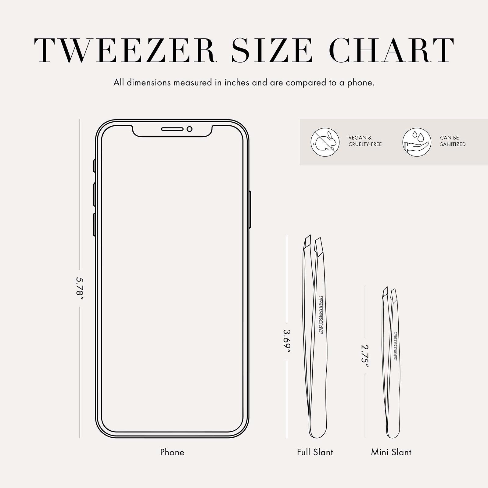 Tweezerman Slant Tweezer 1231-R - Stainless Steel