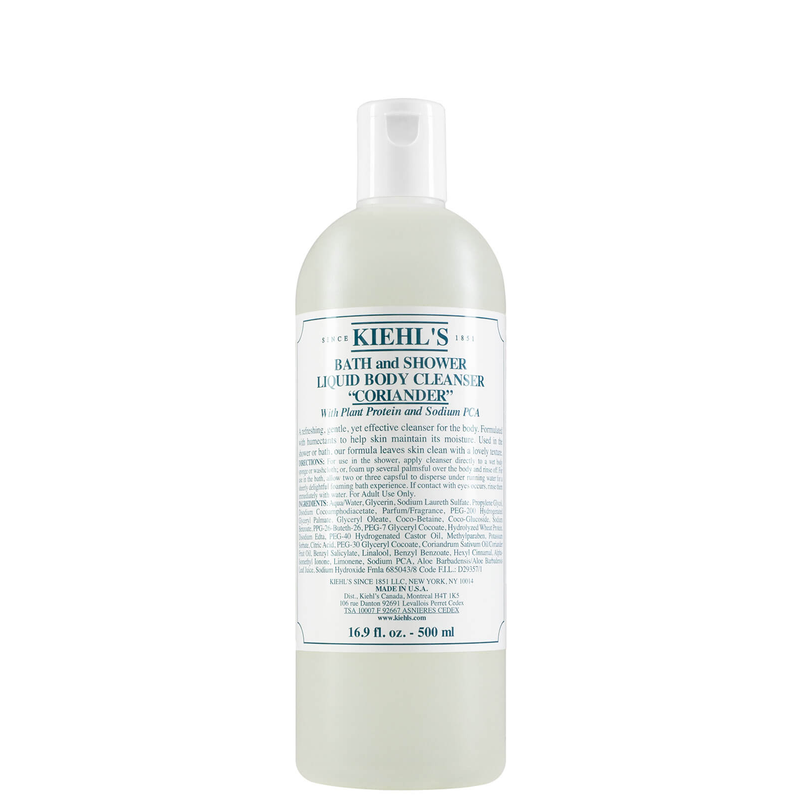 Kiehl's Bath and Shower Liquid Body Cleanser Coriander (Various Sizes) - 500ml