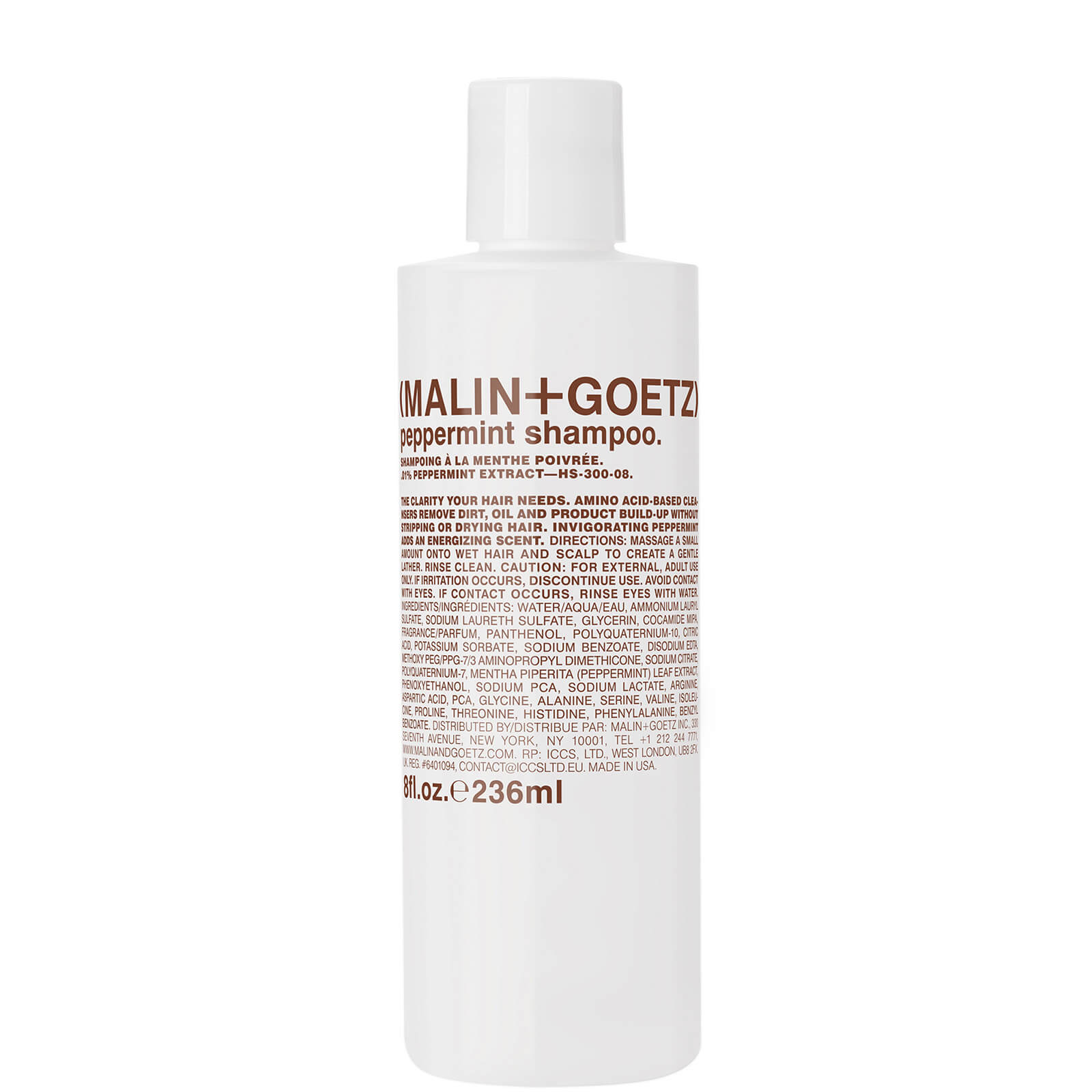 Photos - Hair Product Malin & Goetz Malin + Goetz Peppermint Shampoo 236ml 