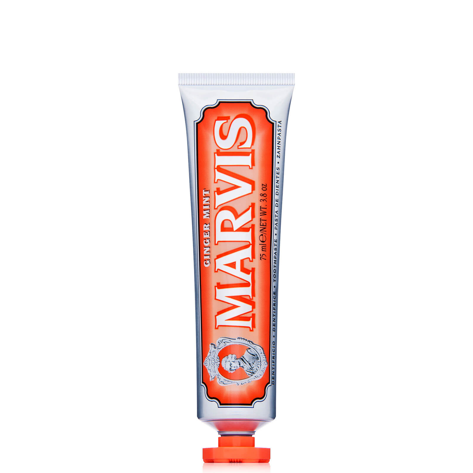 Click to view more detailed imagery on our partner's website Marvis Ginger Mint Toothpaste (3.8 Oz.) In White