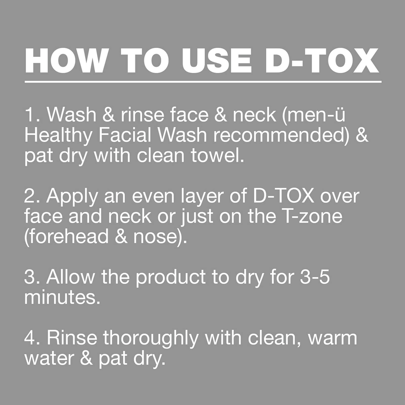 men-ü D-Tox Deep Clean Clay Mask (100ml)