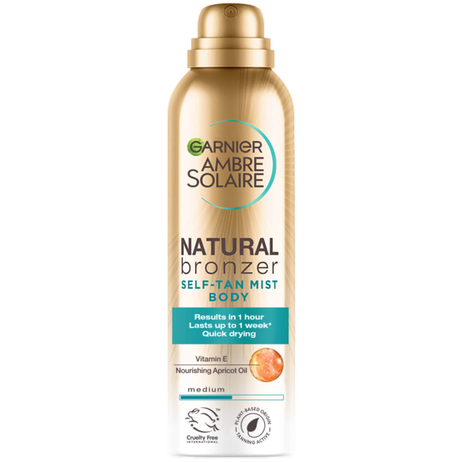Garnier Ambre Solaire Natural Bronzer Quick Drying Body Self Tan Mist Medium 150ml product