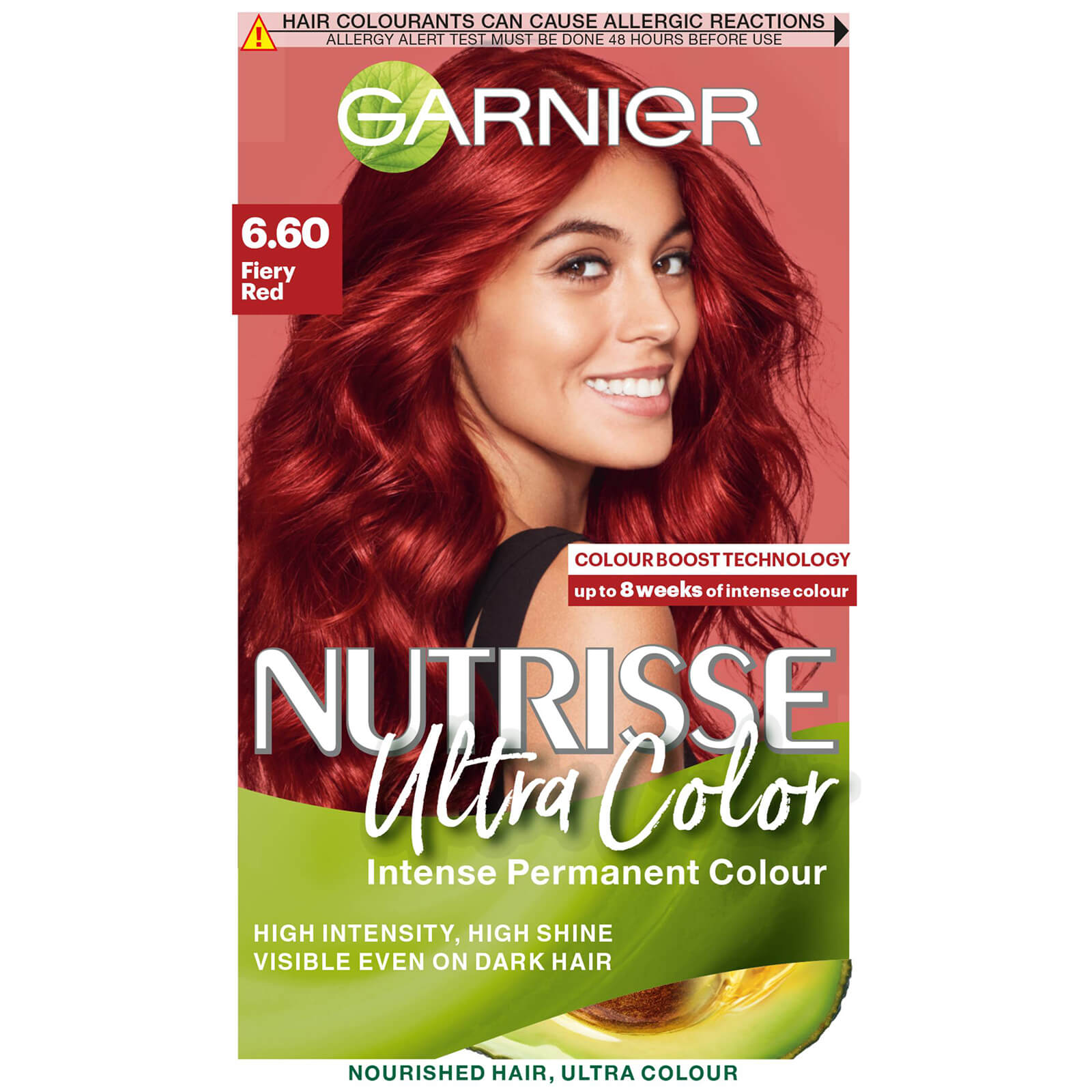 Garnier Nutrisse Permanent Hair Dye (Various Shades) - 6.60 Ultra Fiery Red