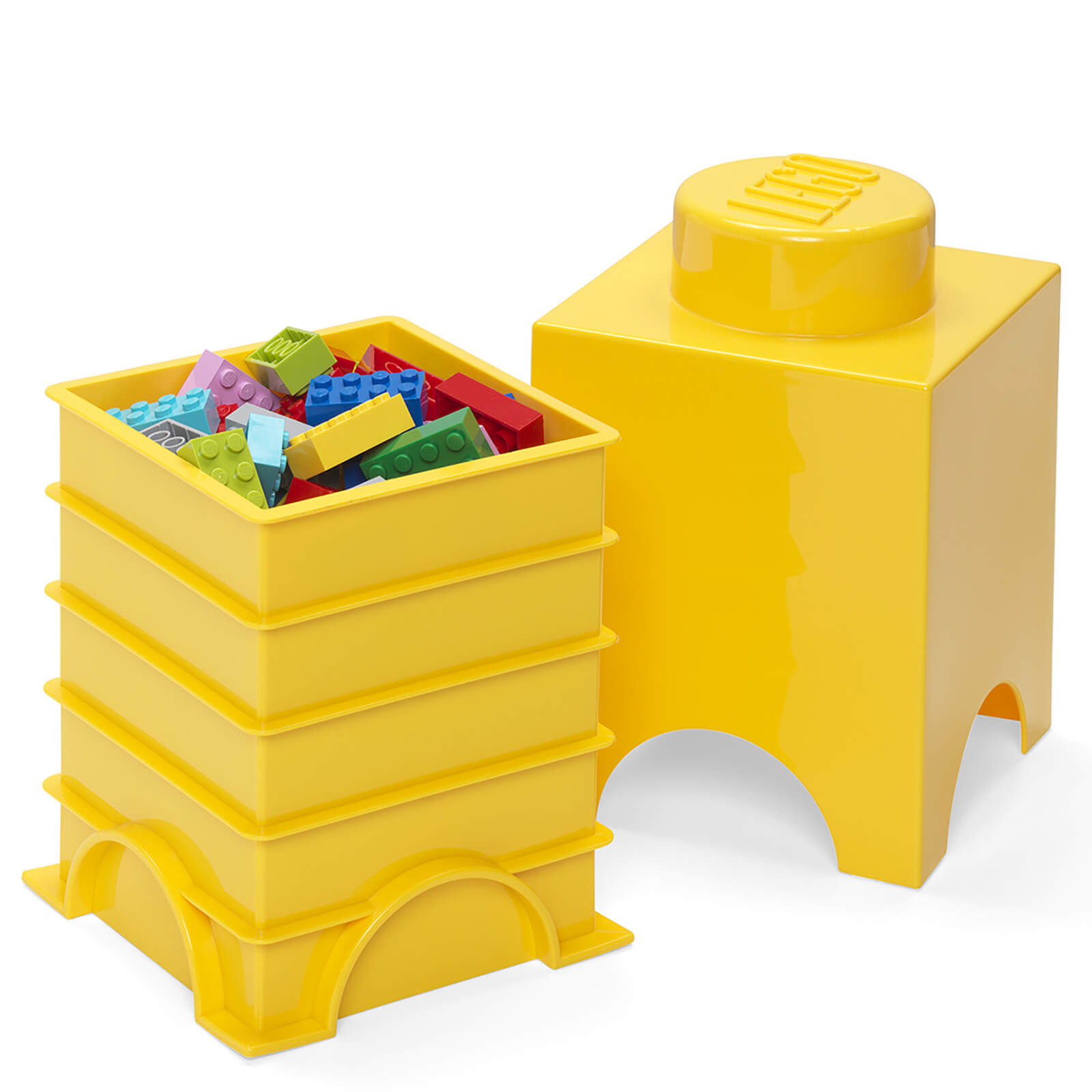 Lego 1 Stud Brick Container - Yellow