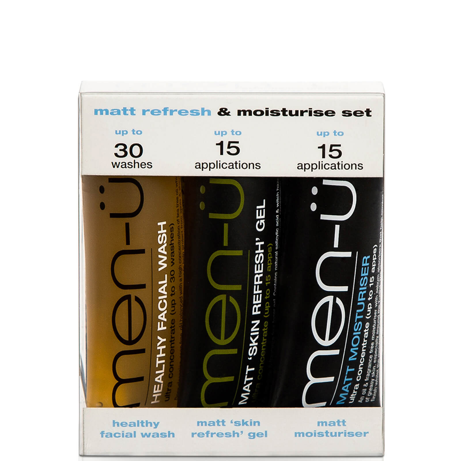 

men-ü Matt Refresh and Moisturise Set - 15ml (3 Products)