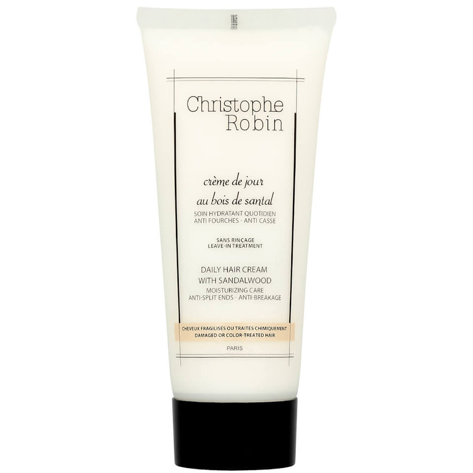 Christophe Robin Daily Hair Cream With Sandalwood In White